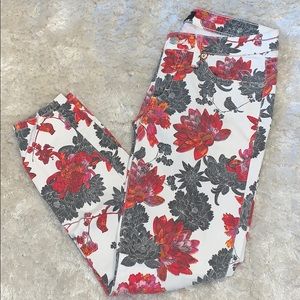 Floral Bebe skinny Jeans